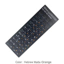 Matte Hebrew Keyboard Stickers Multilingual Typing Upgrade Kit