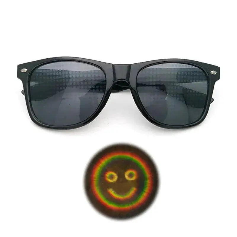 Party Firework Diffraction Sunglasses With Love Star Effects