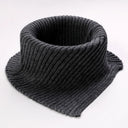 Striped Wool Knit Winter Scarf
