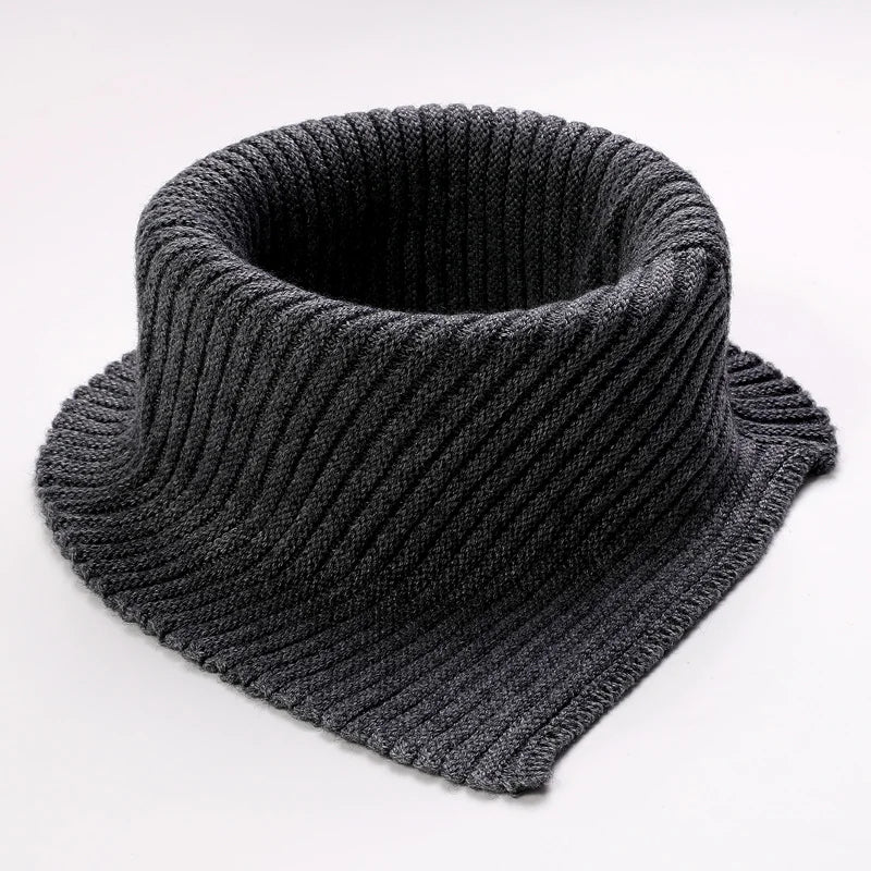 Striped Wool Knit Winter Scarf