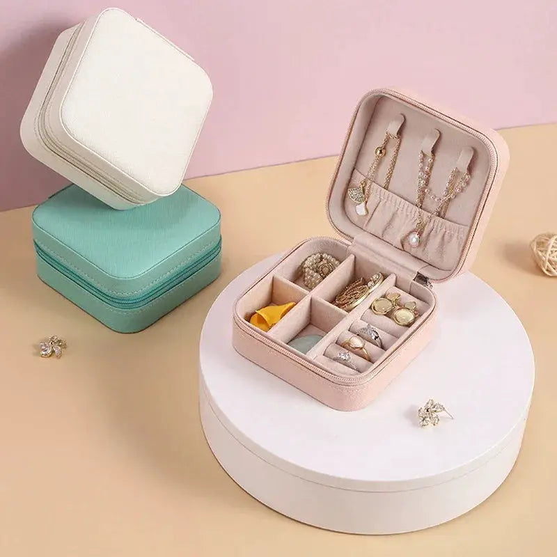 Portable Jewellery Box For Rings Necklaces And Earrings