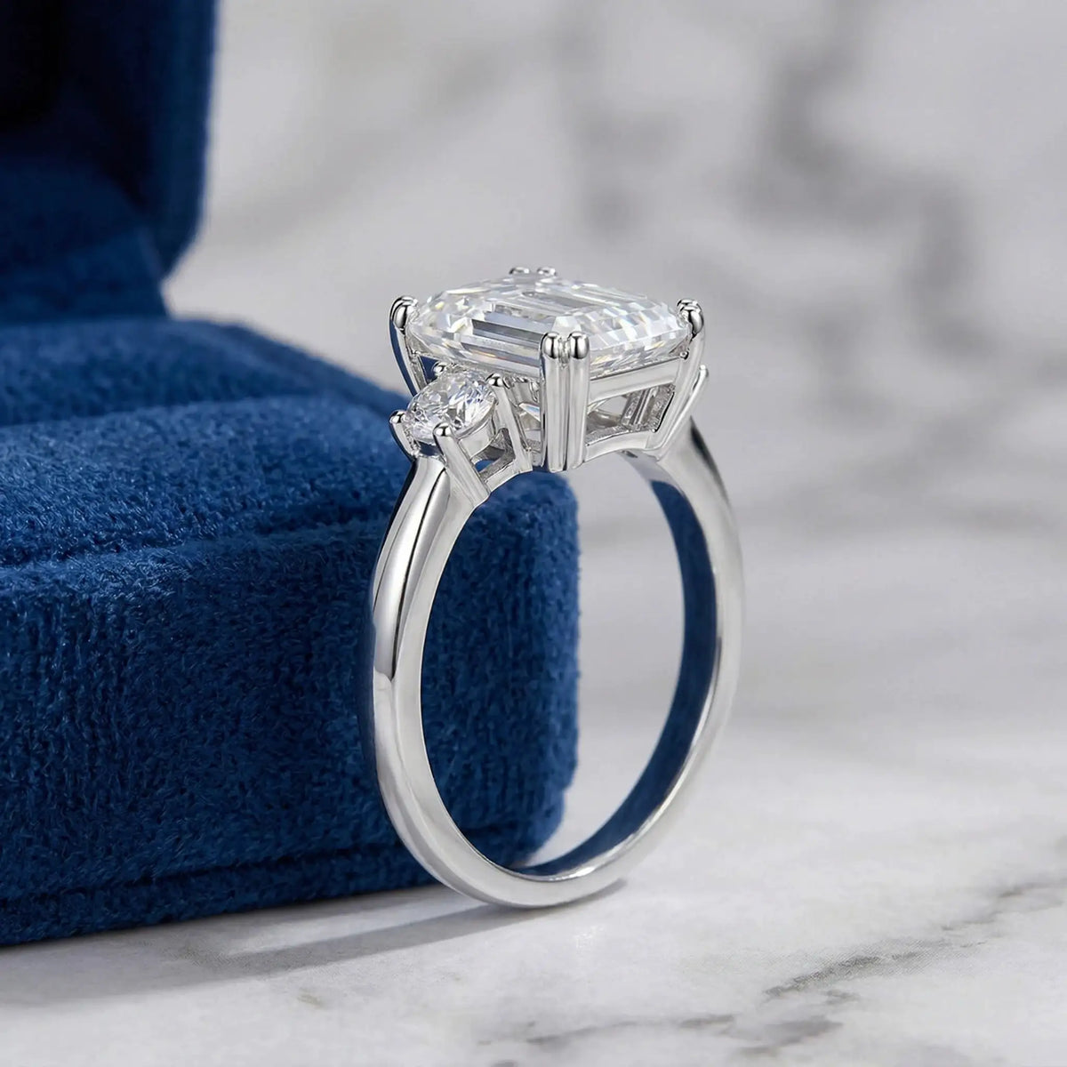 Luxury Asscher Moissanite Ring — product image 3