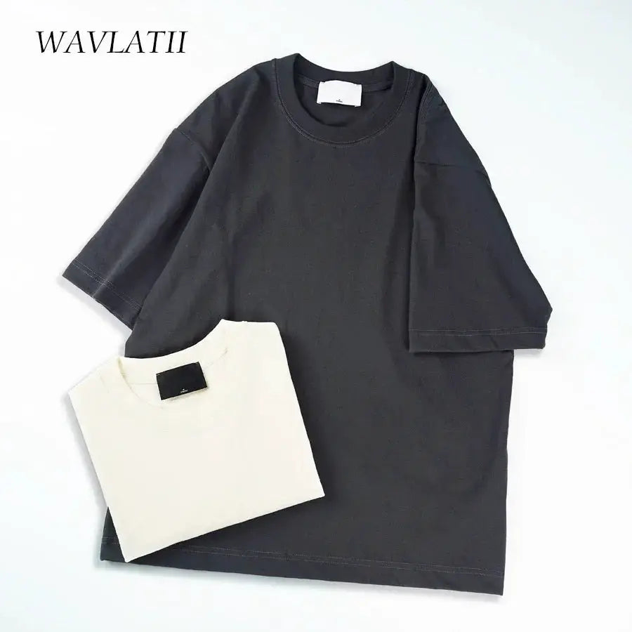 WAVLATII Oversized Summer T Shirts For Women And Men Brown - OurLum.com