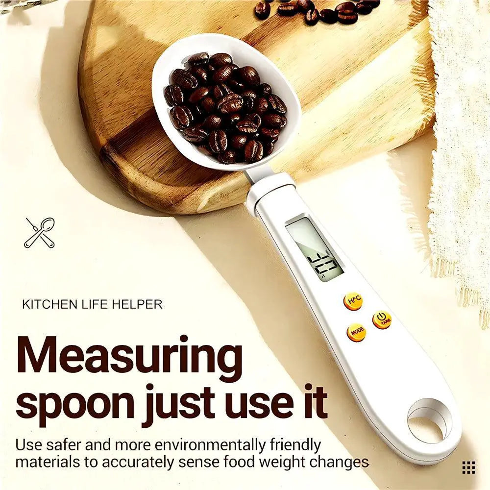 Electronic Scale Measuring Spoon Thermometer 2 In 1