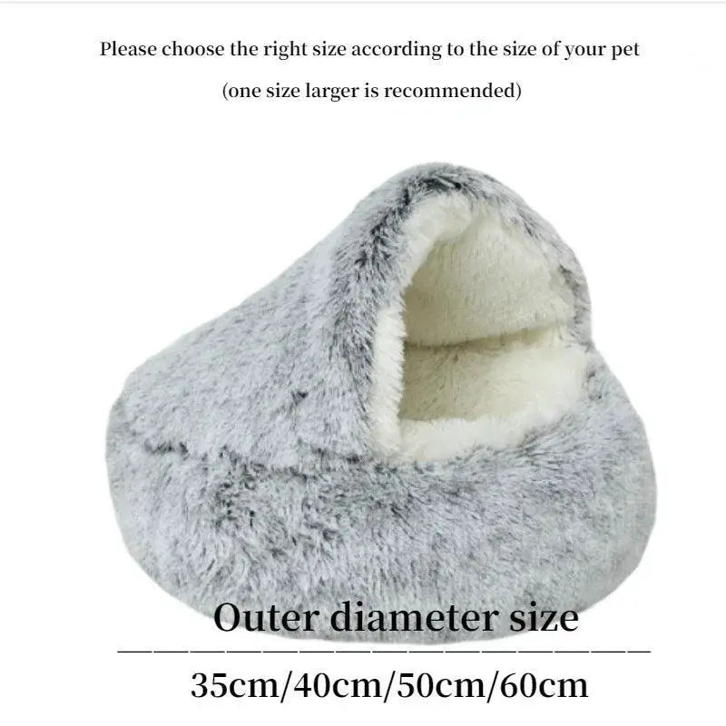 Calming Round Selfwarming Pet Bed House For Ultimate Comfort