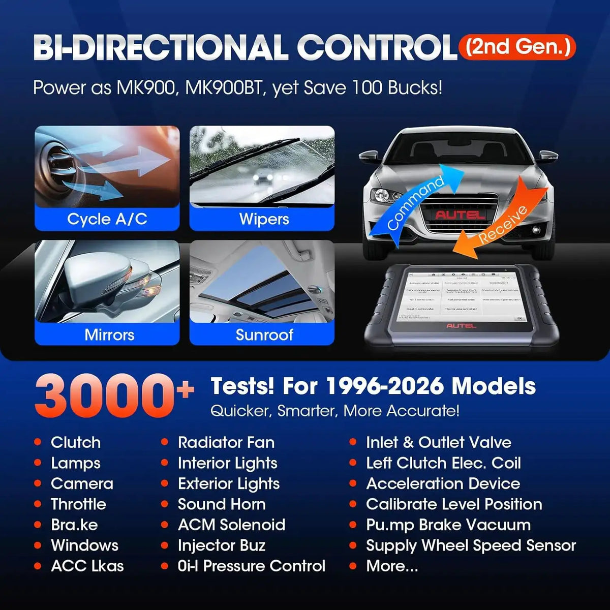 Autel MaxiCOM MK808S Automotive Scan Tool — product view 8
