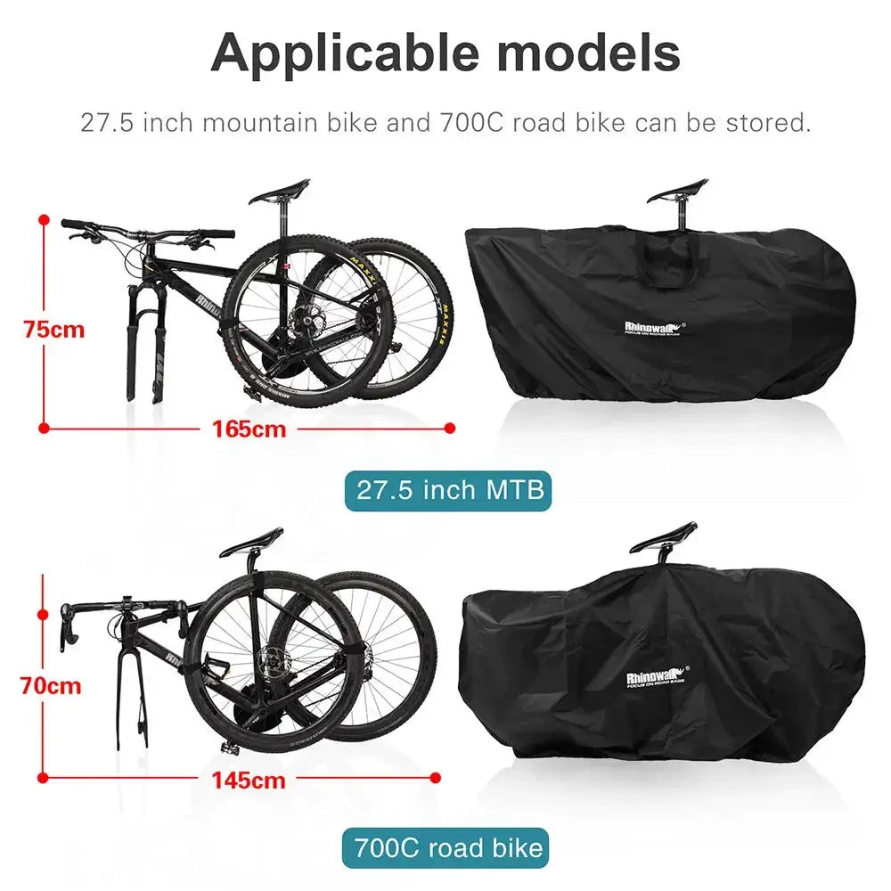 Rhinowalk Road Bicycle Storage Bag Cover Portable Fits 27.5' and Below MTB/700C Road Bike Light Bike Travel Carry Shoulder Bag