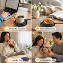 SR-08 Smart Coffee Mug Warmer 3 Temp Settings 8H Auto Shut Off Buzzer PTC Fast Heating NTC Flat Cups Home Office EU US Plug Desk