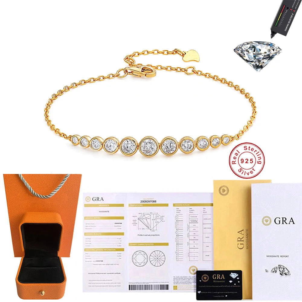 Round Moissanite Jewelry in Sterling Silver Fashion — product view 8