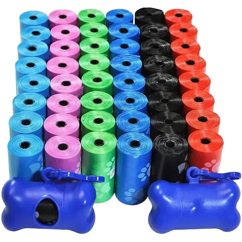 Thick Leakproof Poop Bags - Dog Walks – Red / 5 rolls 75 bags product view 1