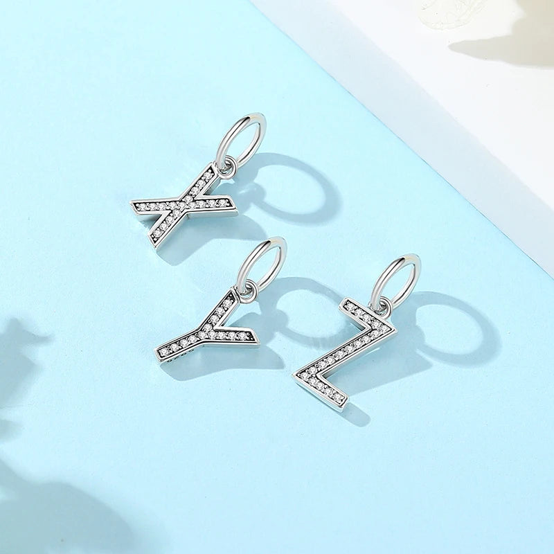 Sterling Silver Charm A-z Letters