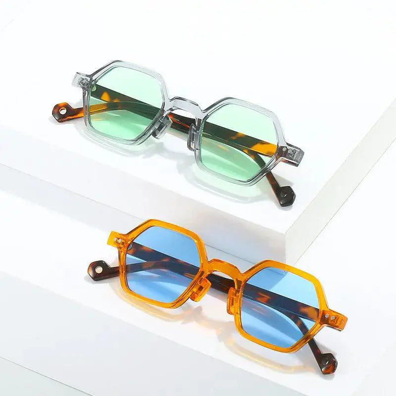 Unisex Retro Hexagon Polarized Sunglasses UV400 Eyewear