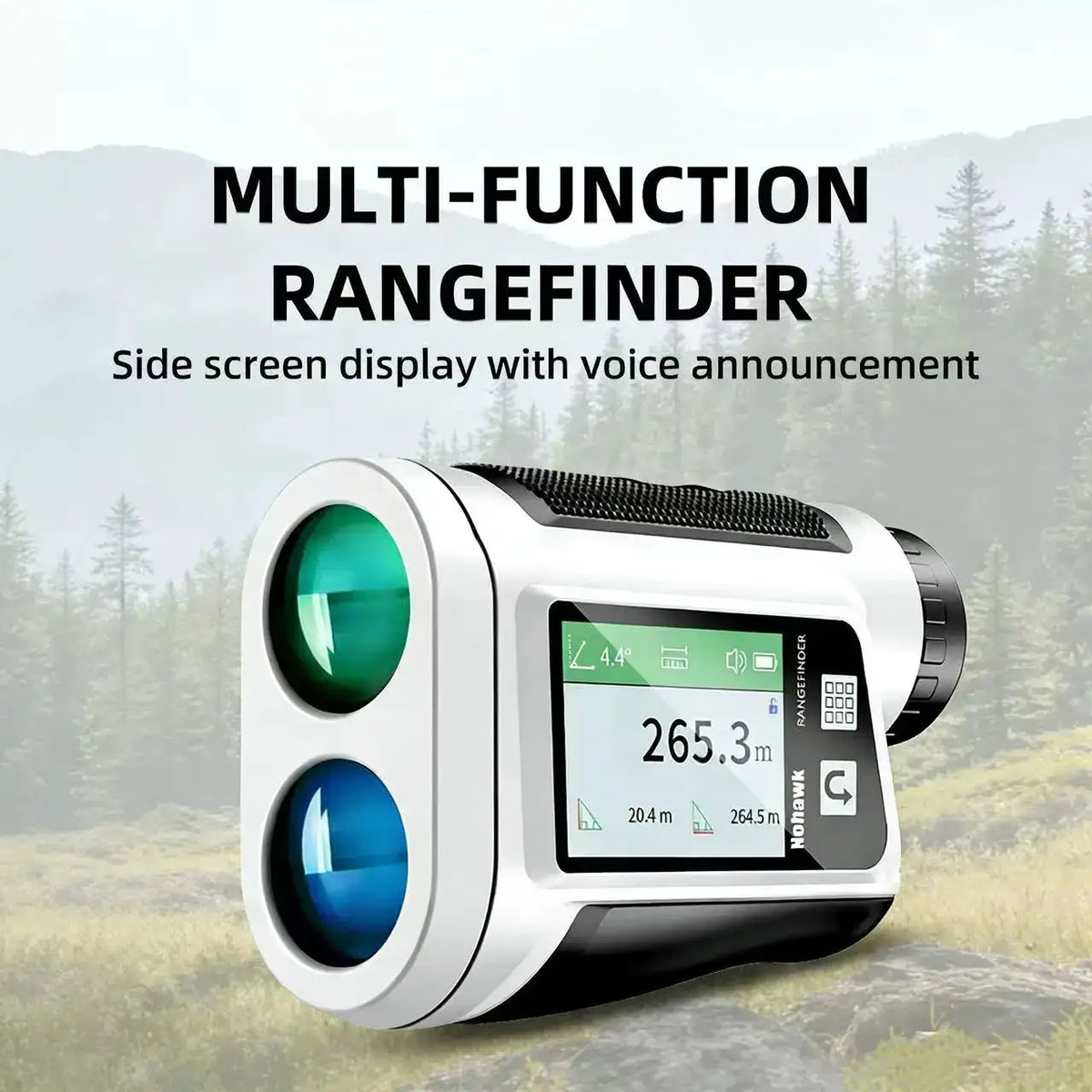 REVASRl 600 Yards Golf Rangefinder With Slope Compensation Flag Lock Vibration Clear HD Screen Laser Range Finder for Golfing