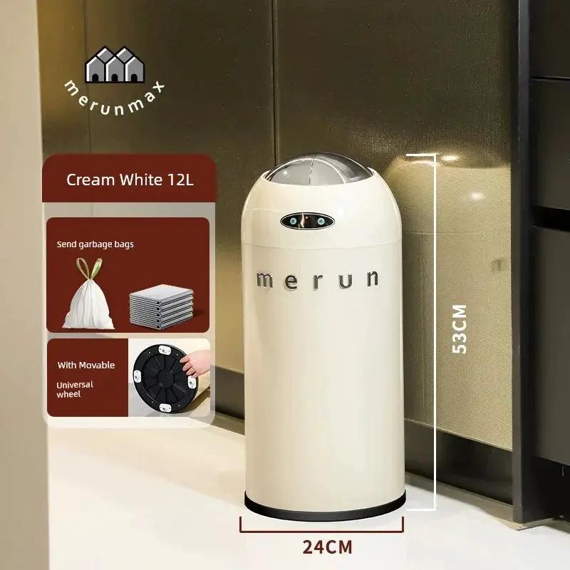 Merun Inductive Kitchen And Bathroom Ashbin 12L Trash Can