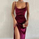 Hugcitar Velvet Maxi Dress Desk Date