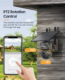 INQMEGA Solar Camera 4G with Solar Panel for Outdoor Use