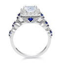 Princess Moissanite Ring in Sterling Silver Newshe