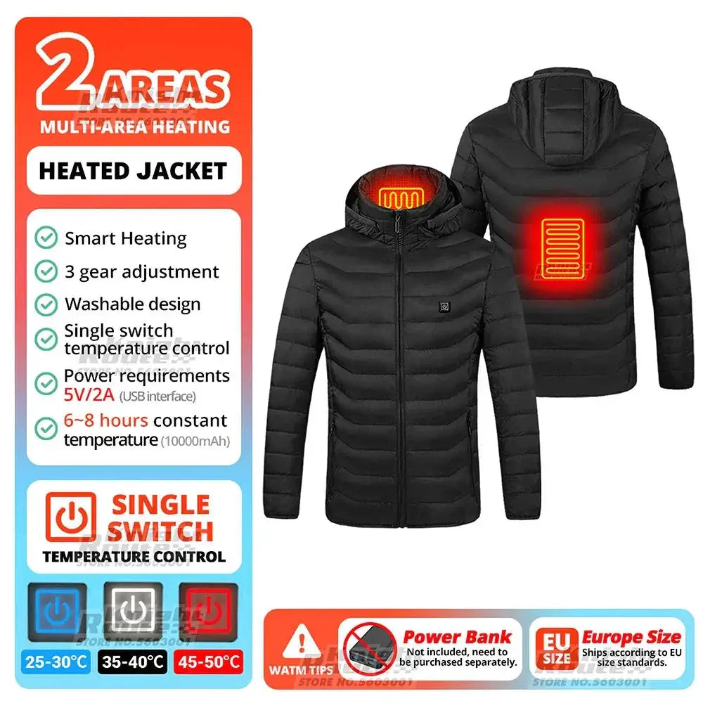 Heated Jacket for Outdoor Winter Wear — product view 10