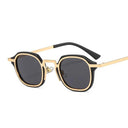 Retro UV400 Small Square Sunglasses with Metal Frame Fashion
