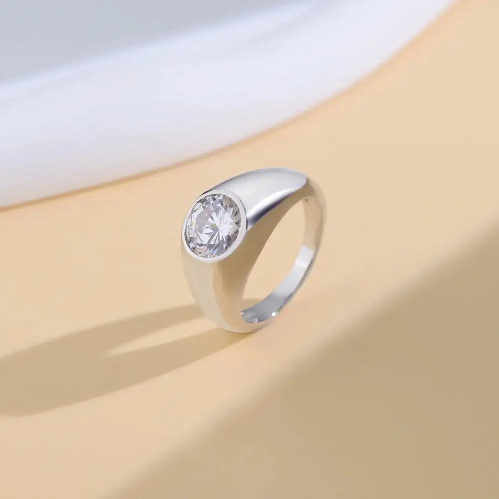 Unisex Moissanite Silver Ring Set — product image 2