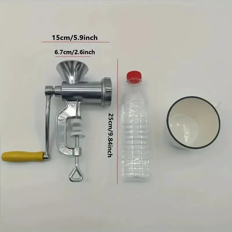 ZNLYRION Manual Meat Grinder Stainless Steel Hand Crank Mincer Sausage Stuffer Machine Table Clamp Design Household Kitchen Tool for Mincing Meat Vegetables Making Sausage