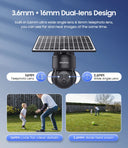 SHIWOJIA 6MP Solar Camera 4G Sim Card Outdoor 12X Zoom