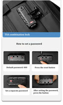 Men Travel Backpack Vacuum Compression 17 Inch Laptop Backpack