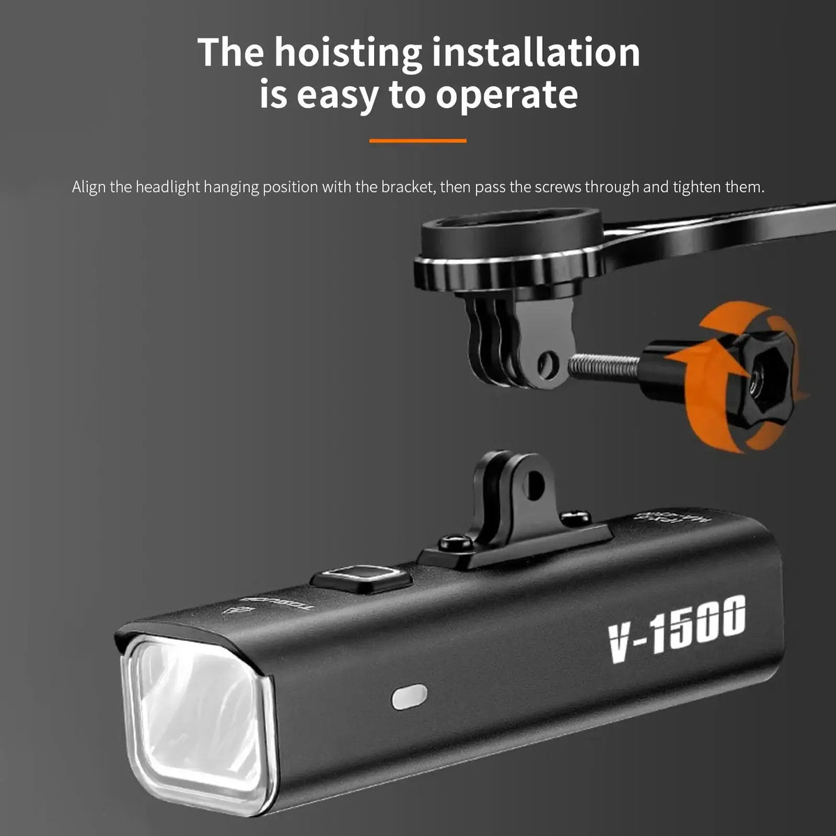 TOSUOD Bicycle Front Light 1500 Lumens 4800mAh Bike Light Splash Resistant Water USB Charging Cycling Lamp Accessories