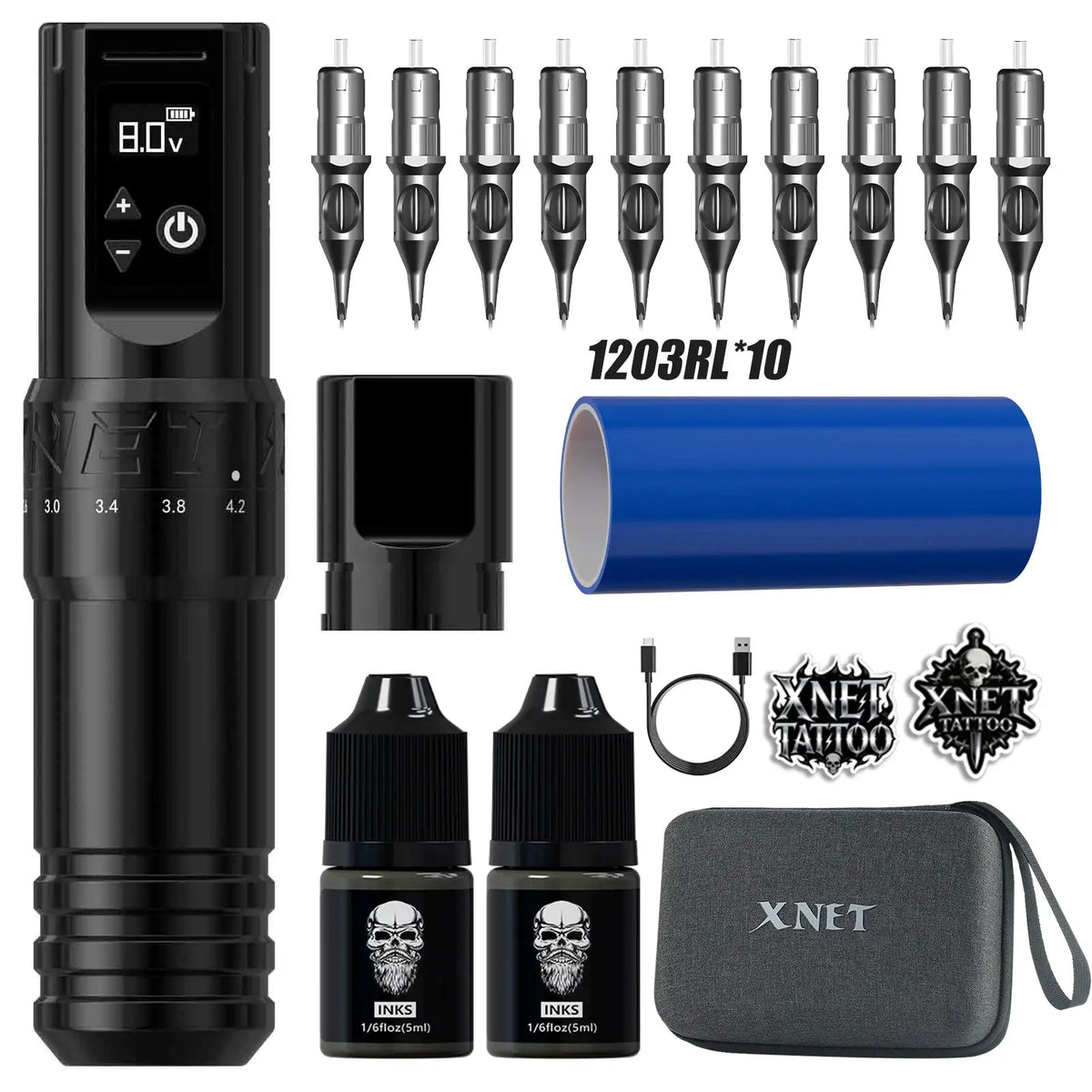 XNET Wireless Tattoo Machine Kit — product view 9