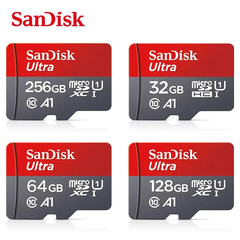 Sandisk Ultra A1 Micro SD Card 512GB 256GB 128GB 64GB 32GB Memory Card SD TF Flash Card Memory Cards 32/64/128GB for Phone