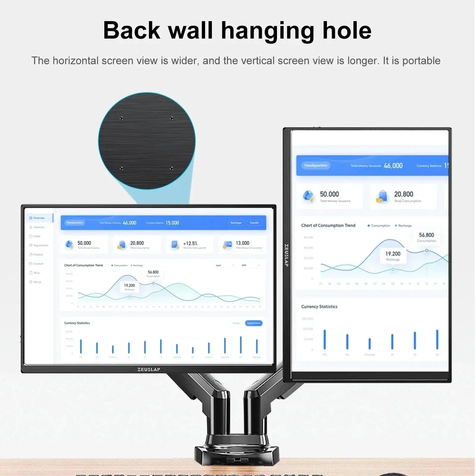 ZEUSLAP Portable Monitor 2.5K for Gaming and Travel