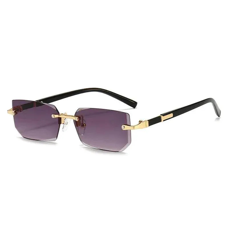 Trendy Rimless Rectangle Sunglasses For Men And Women Unisex
