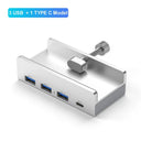 USB Hub With Power Supply Multi Splitter For Fast Data Transfer