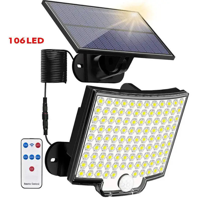 Solar LED Motion Sensor Security Light Outdoor Floodlight