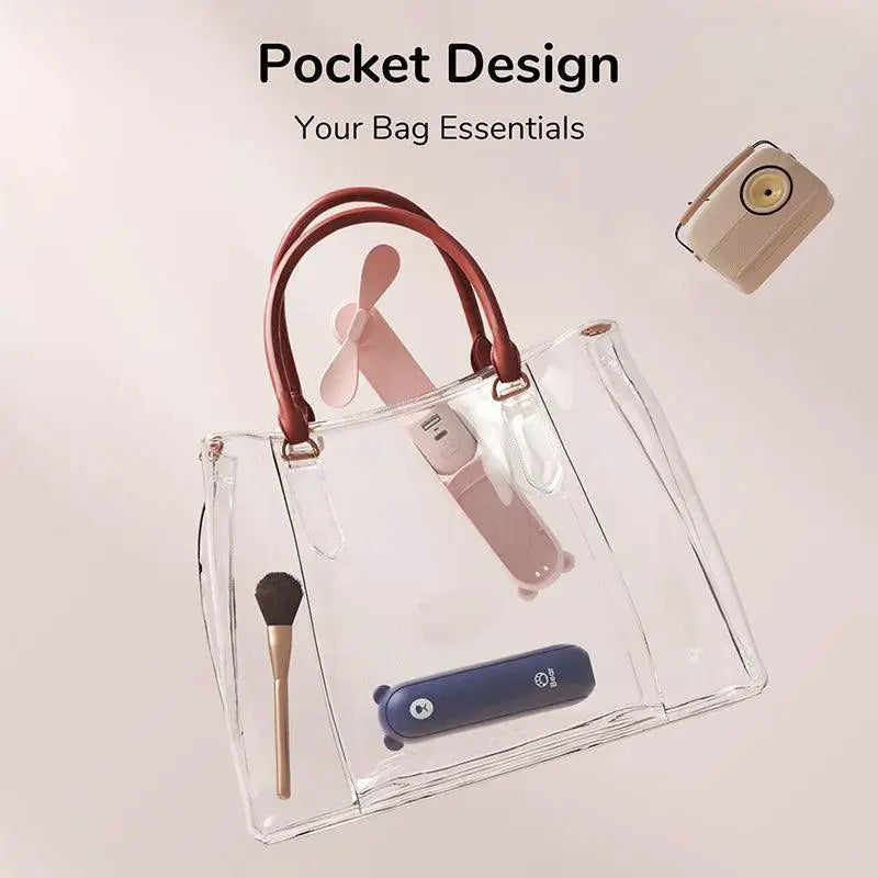JISULIFE 3In1 Handheld Fan Power Bank And Light Portable