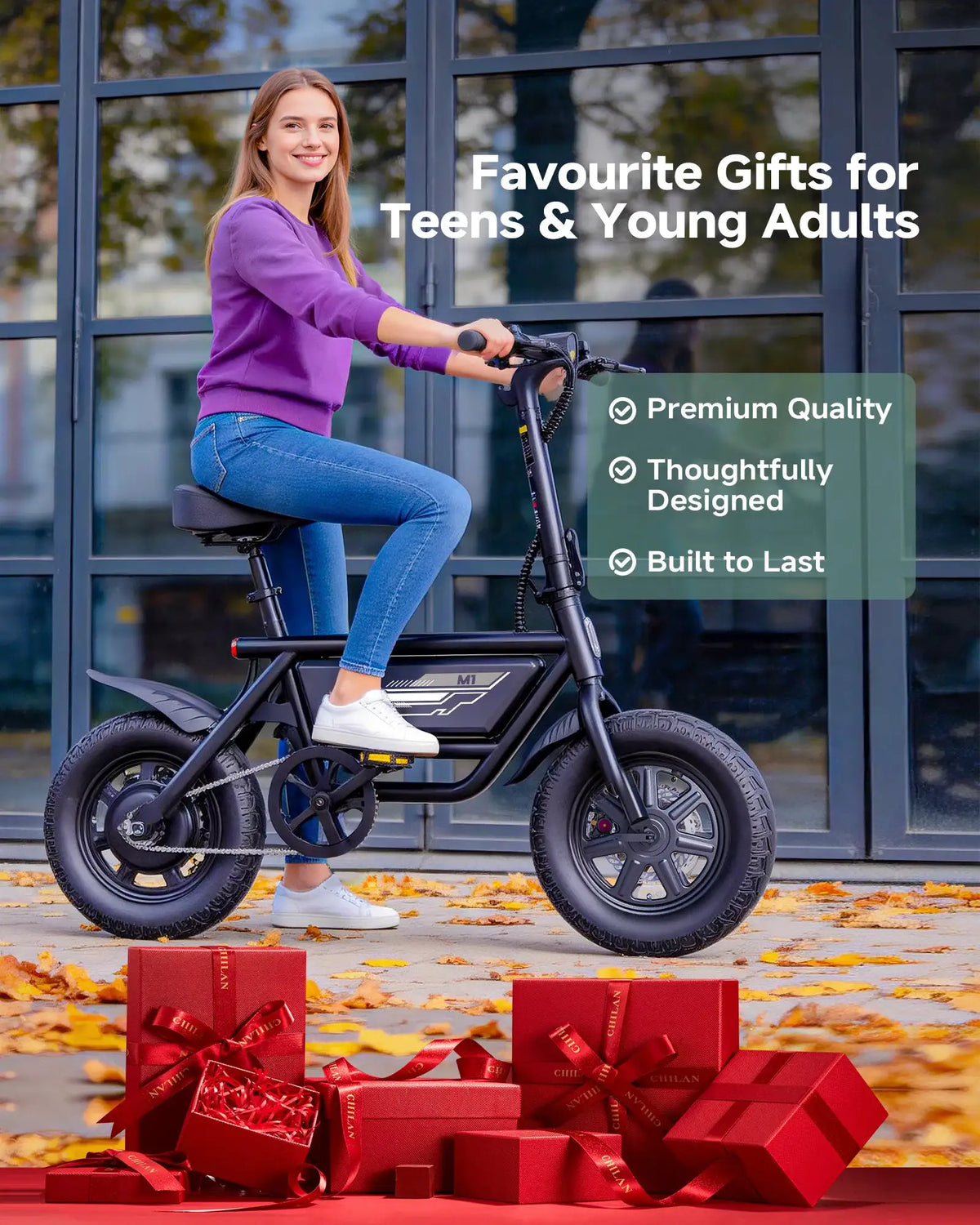 DYU M1 MINI 14x3.0 Fat Tire Folding Electric Bike 19.9MPH 20.5 Mile PAS Range 264LBS Load IP54 Urban Commuter E-Bike