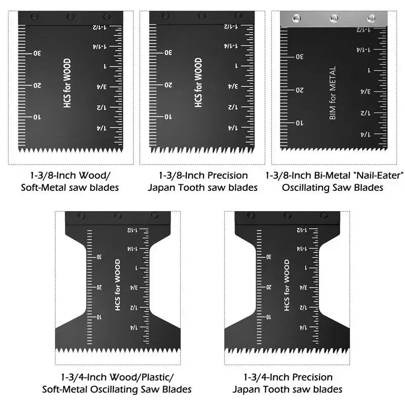 Bi Metal Oscillating Saw Blades Set For 100 Tools Kit