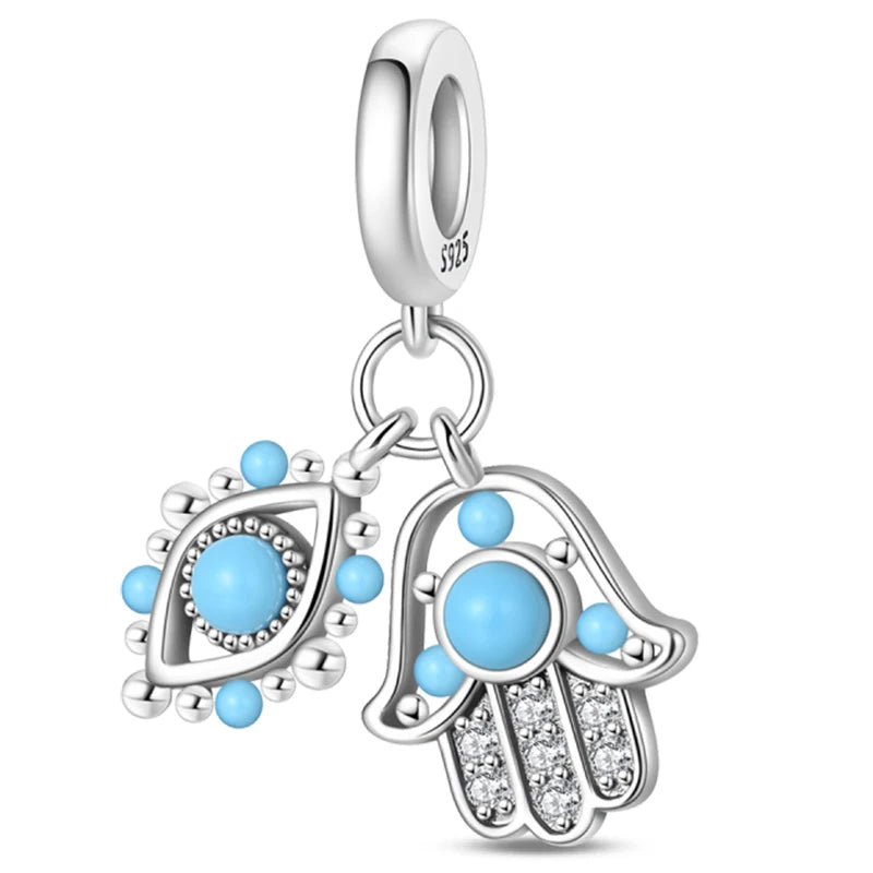 Sterling Silver Charm Beads Glowing