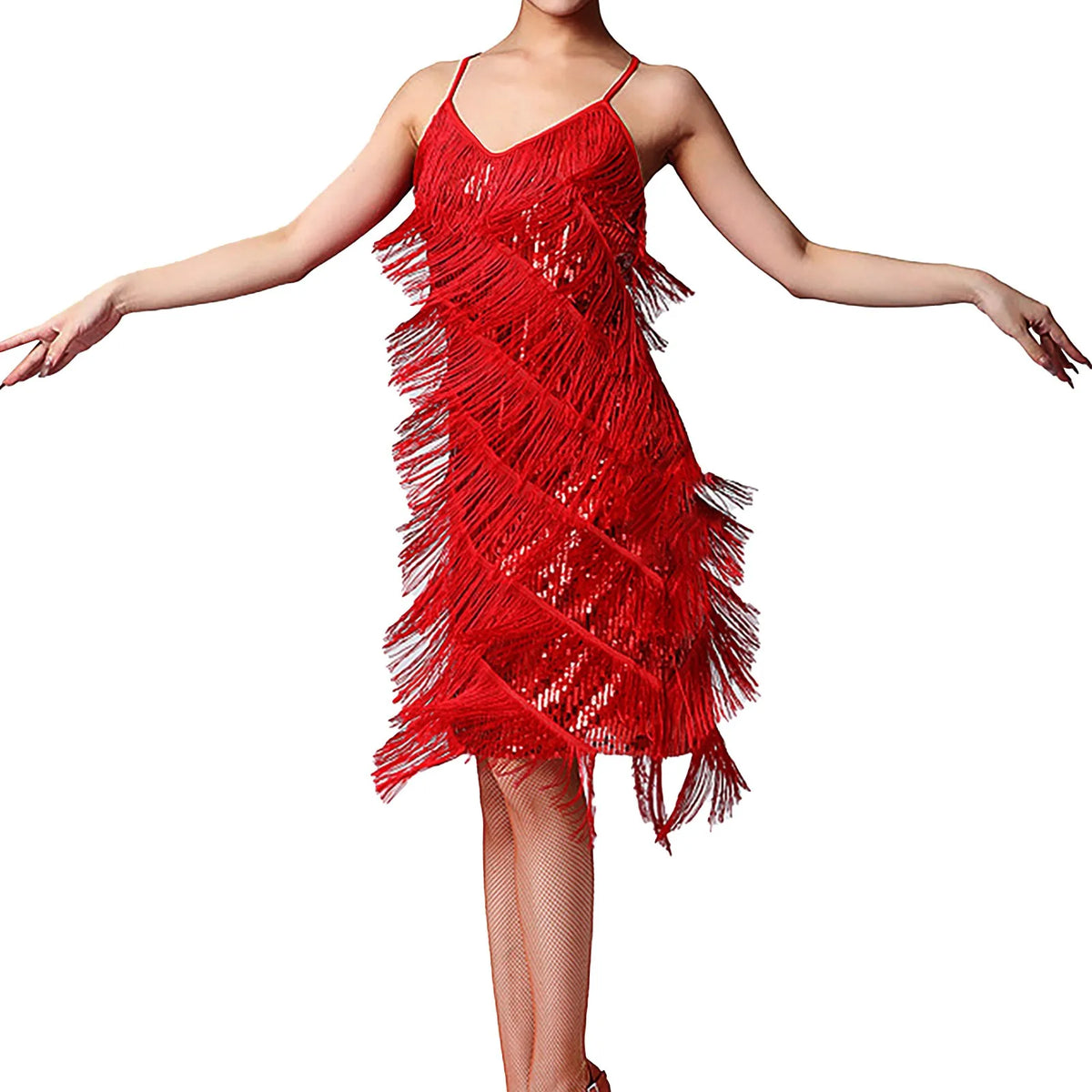 Strappy Sequin Tango Mini Dress
