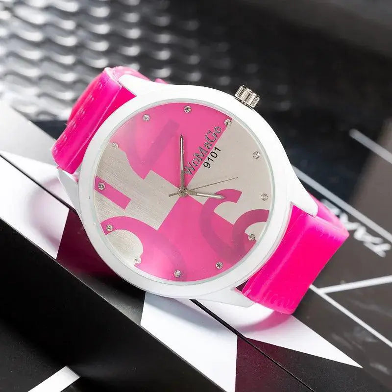 Green Silicone Sports Watch For Active Women And Ladies