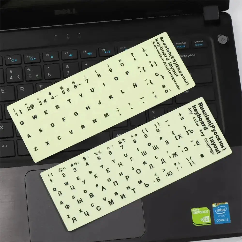 Luminous Multilingual Keyboard Stickers For Typing