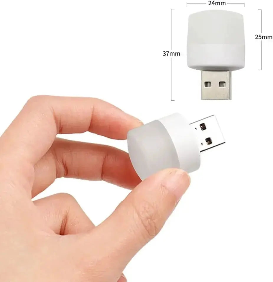 USB Night Light Mini LED Plug Lamp Power Bank Reading
