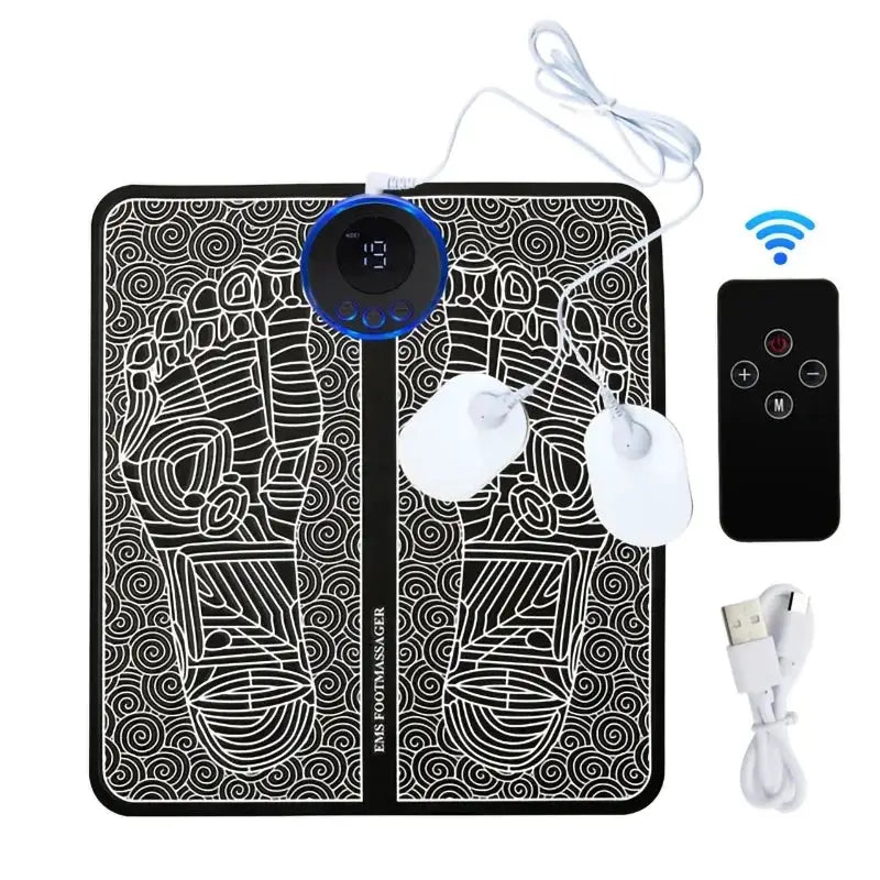Rechargeable Electric Foot Massager Pad Electrostimulator Massage Mat EMS Muscle Massager Relax Feet Massage Fitness Massager