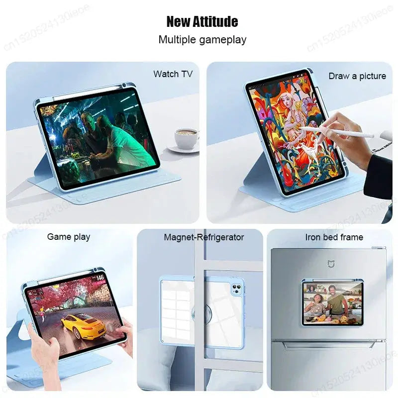 Magnetic Rotating Detachable Case for iPad Air 4 5
