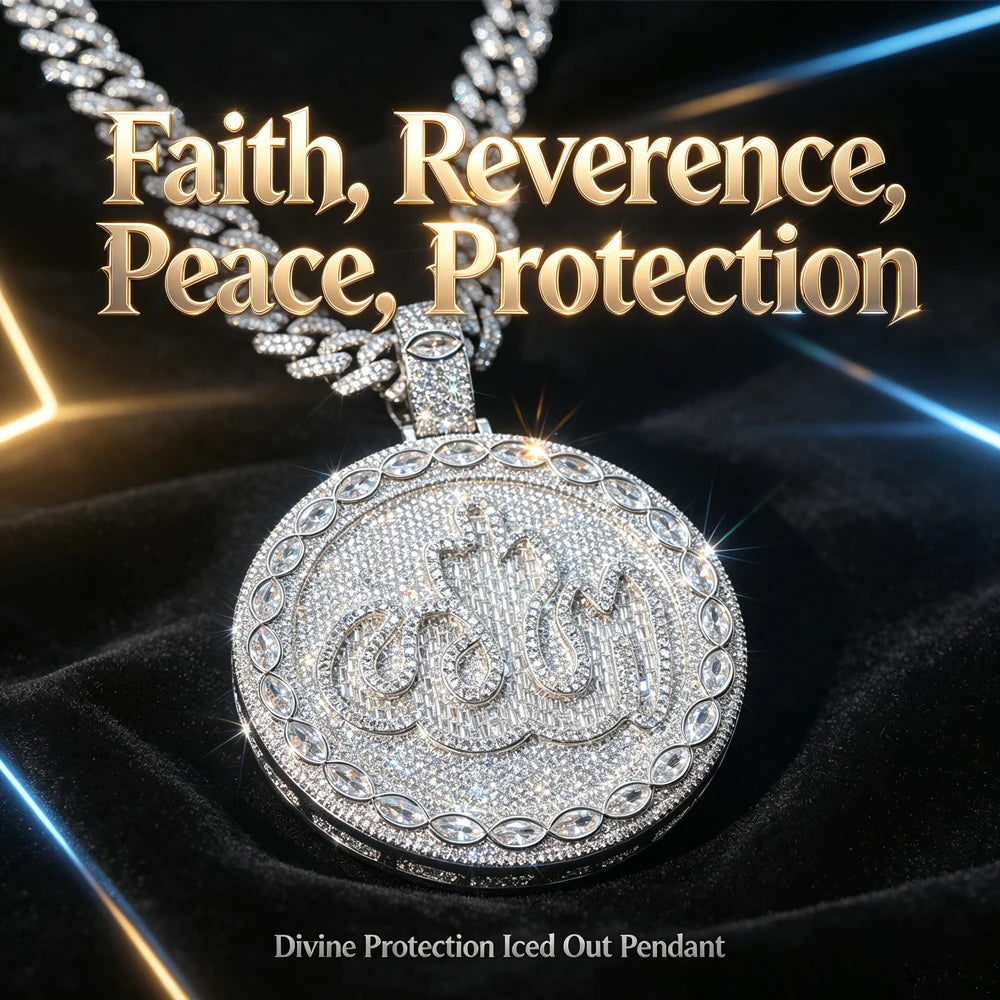 K Gold Plated Round Allah