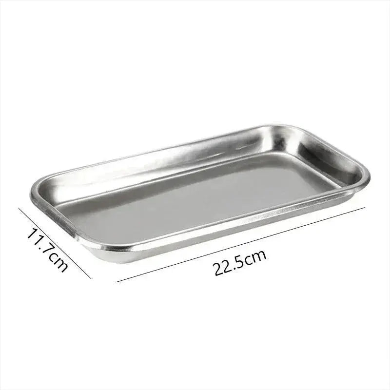 Stainless Steel Nail Art Organizer Tray Neat Storage Tools