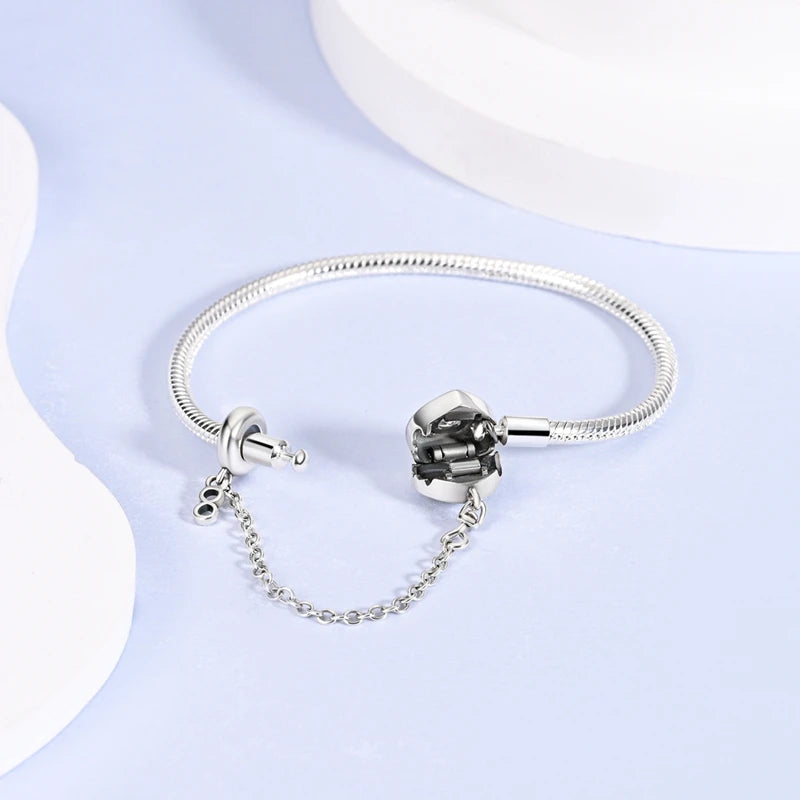 Bracelet Sterling Silver Snowflake Heart