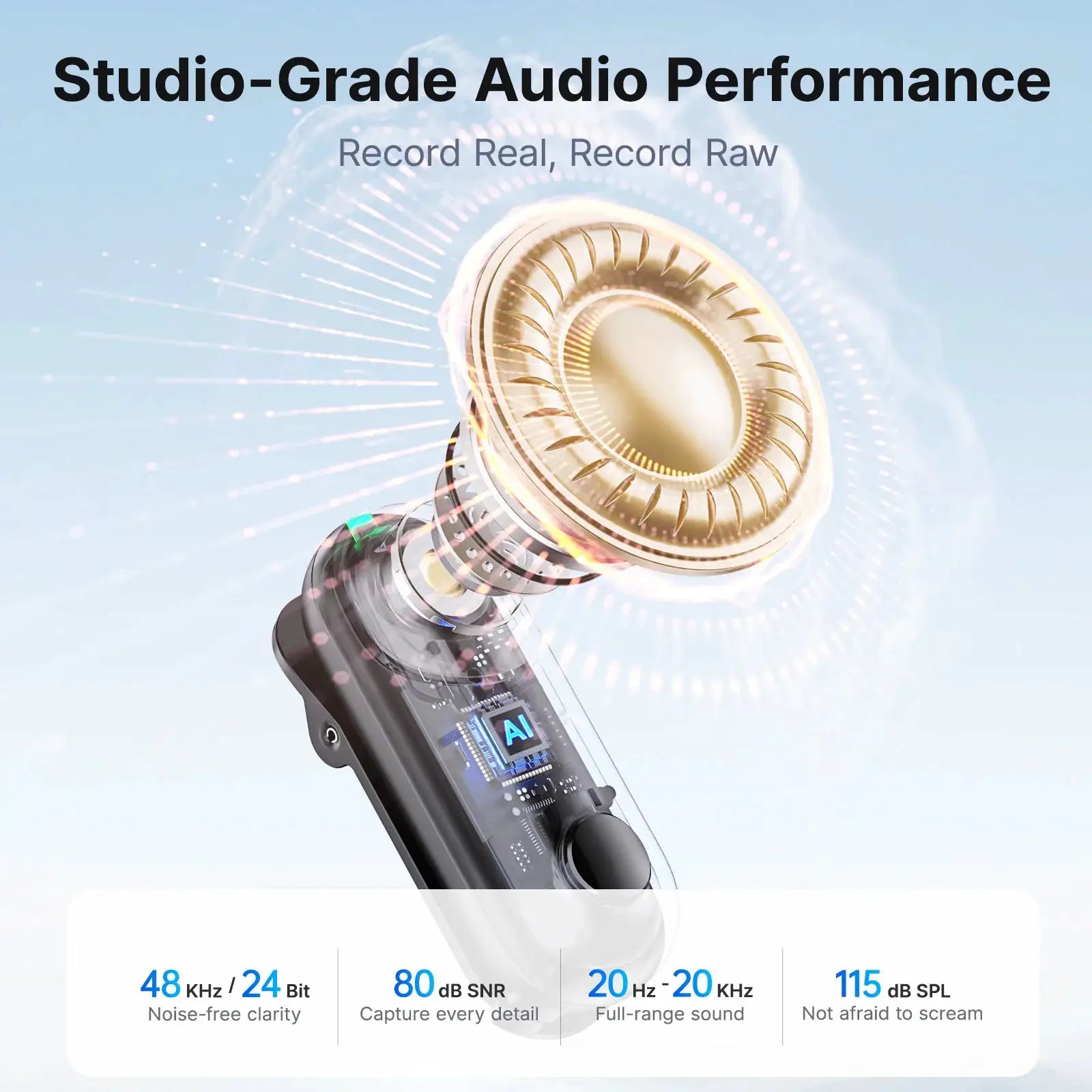 BOYA BOYA Magic Professional Wireless Lapel Microphone Shotgun/Desktop/Handheld Mic for iPhone Android Camera PC Video Recording