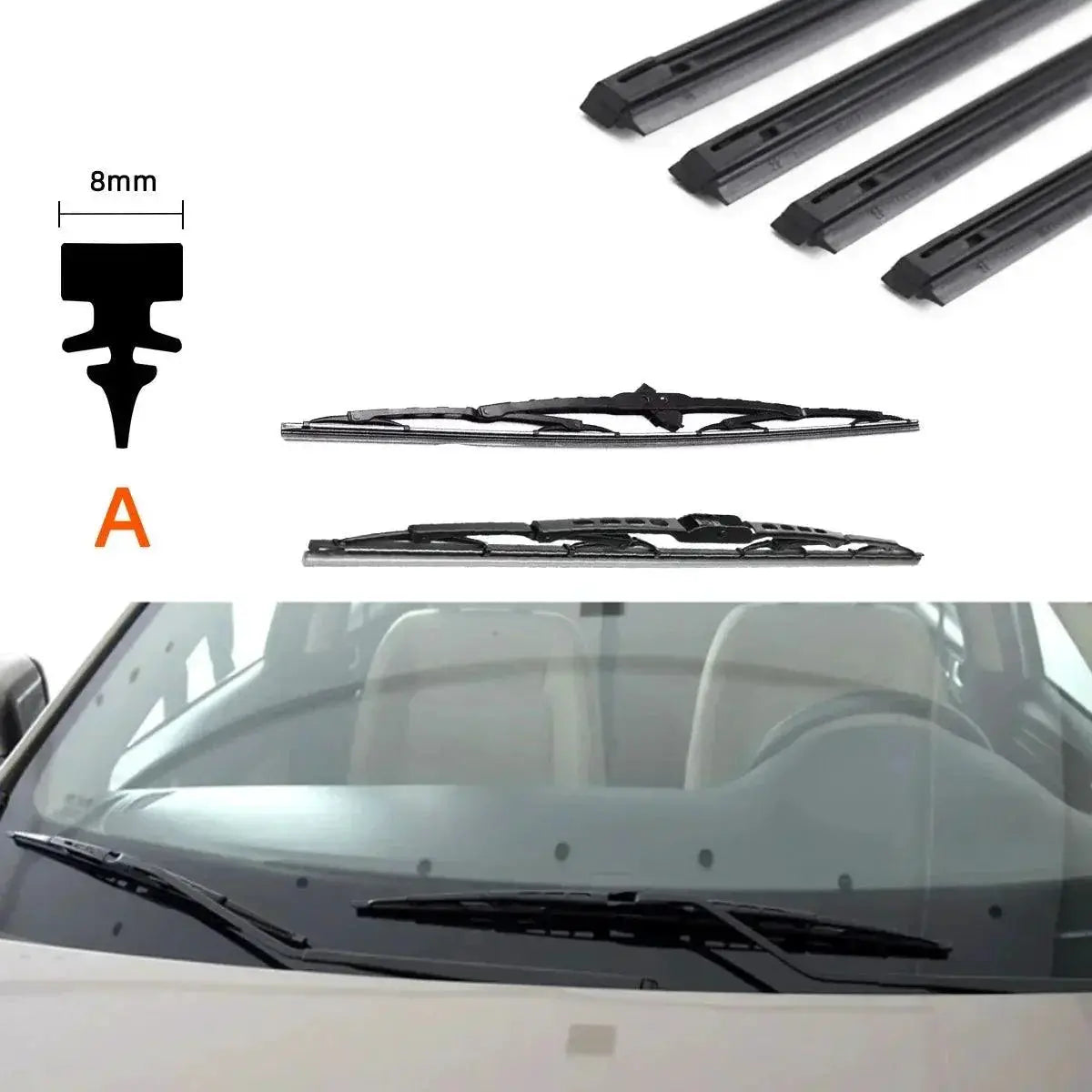 Car Wiper Blade Refills All Season Replacement Kit