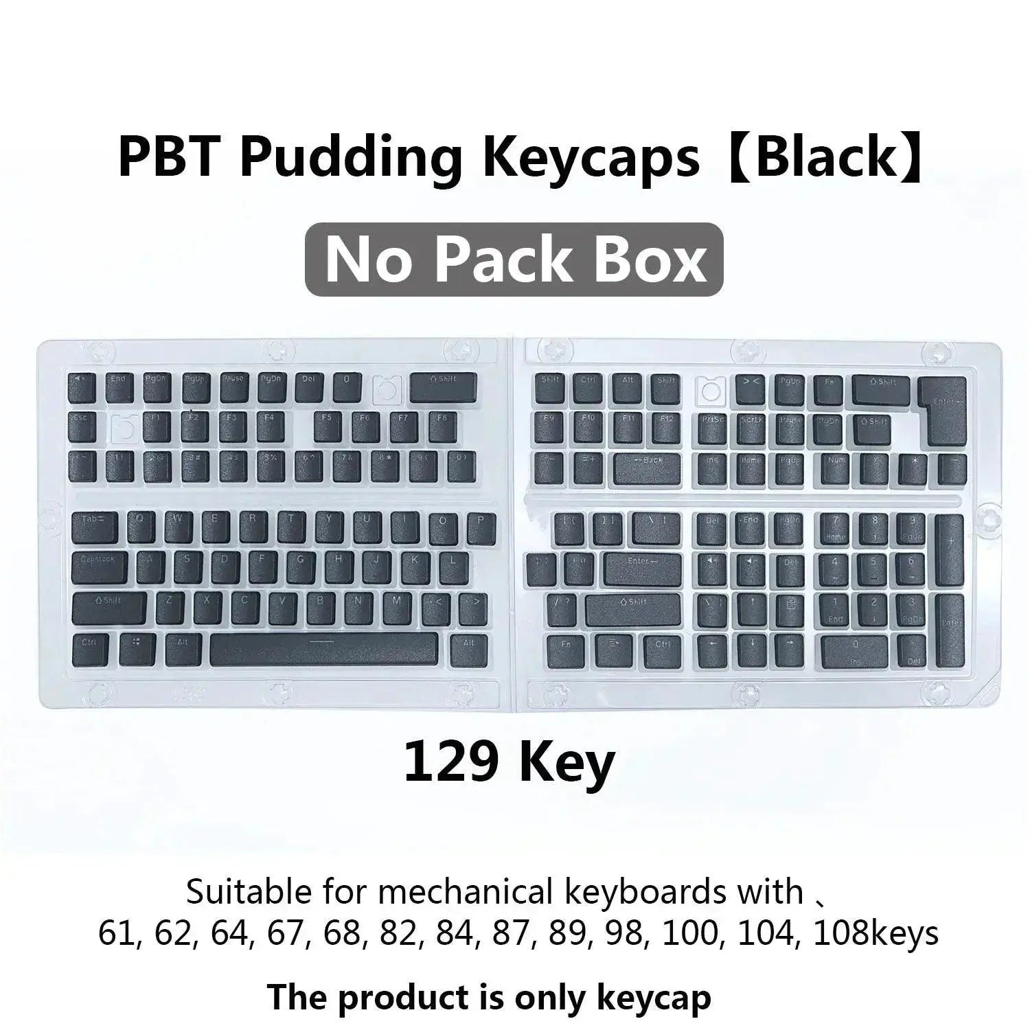 Premium PBT Pudding Keycaps Set For RGB Backlit Keyboards